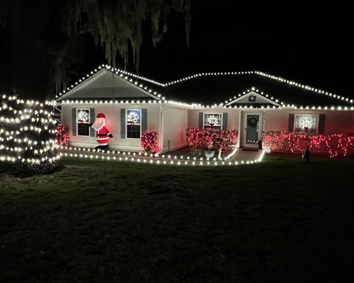 Christmas lights installation