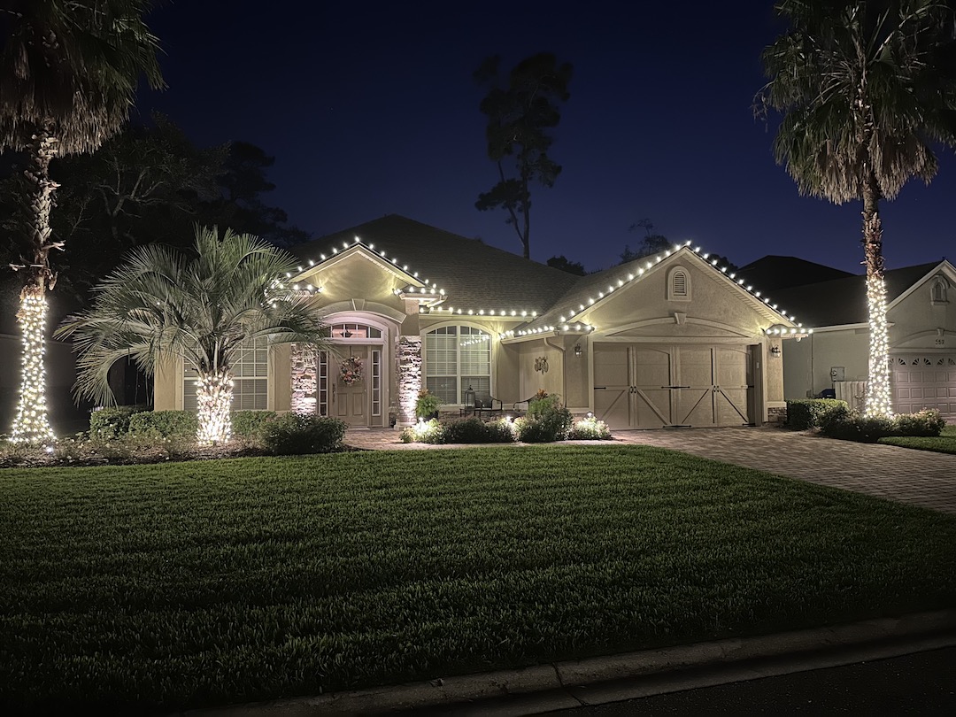 Christmas lights installation